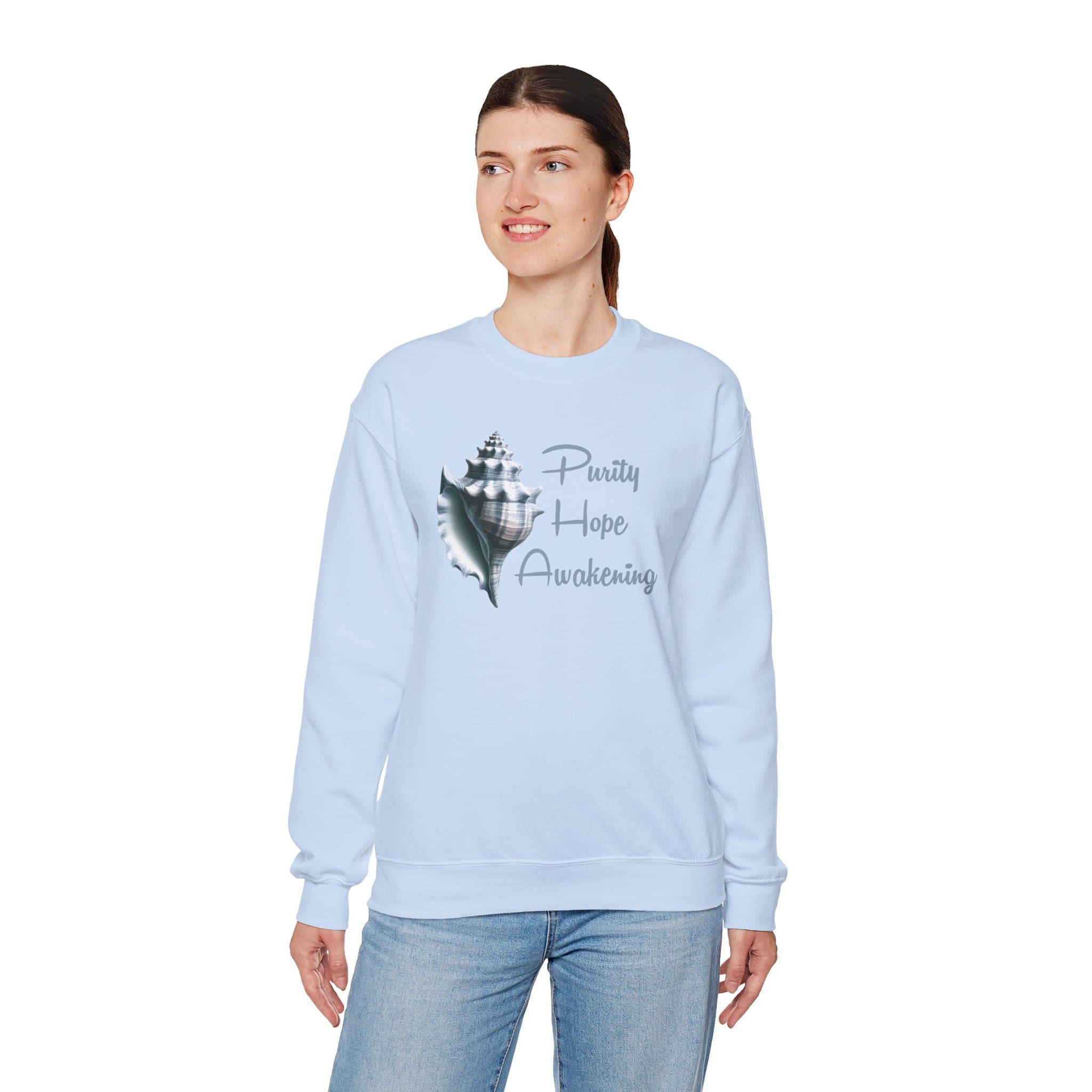 Purity, Hope, Awakening -Conch Shell Crewneck Sweatshirt - Image 14