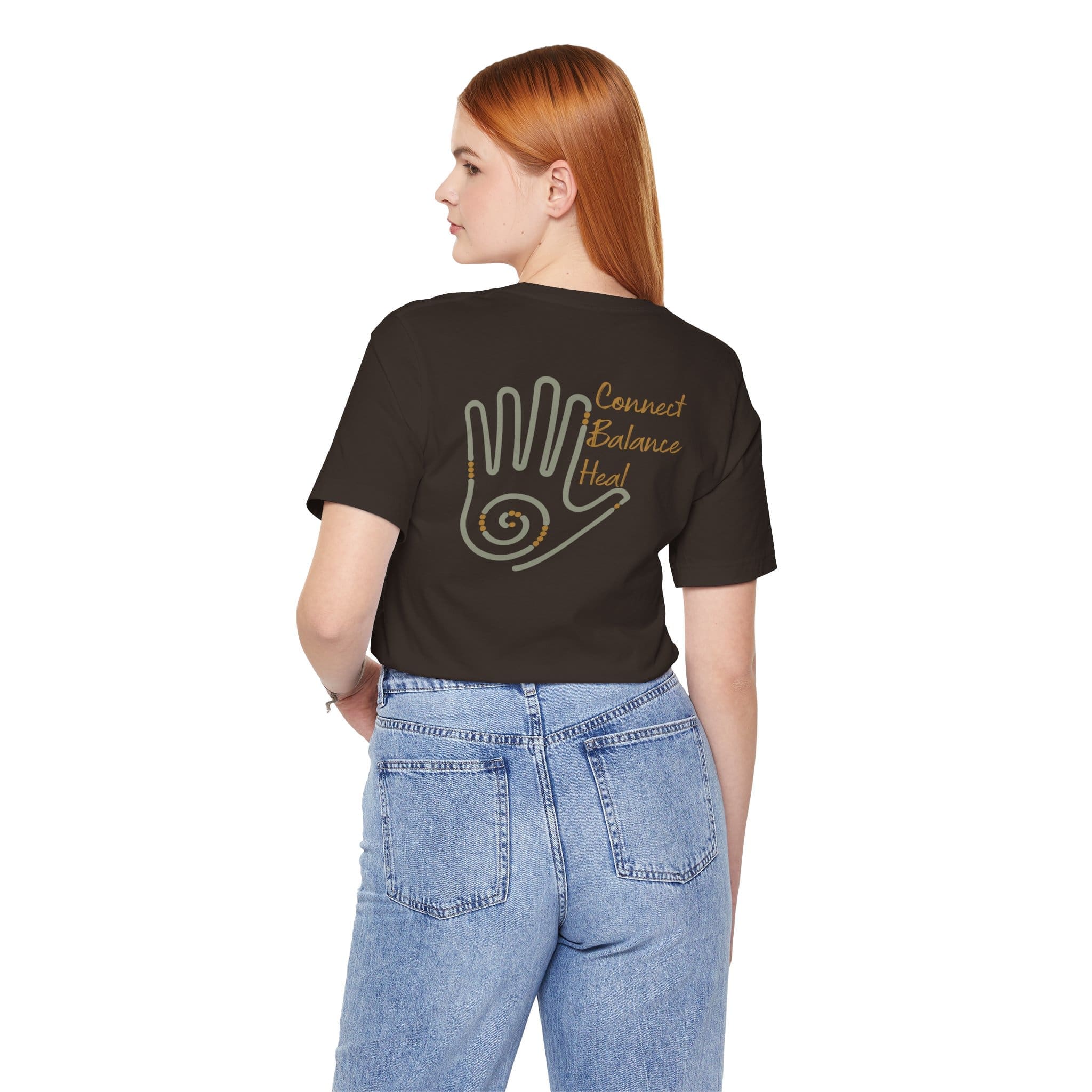 Connect, Balance, Heal - Reiki Hand Lightweight T-Shirt - Image 19