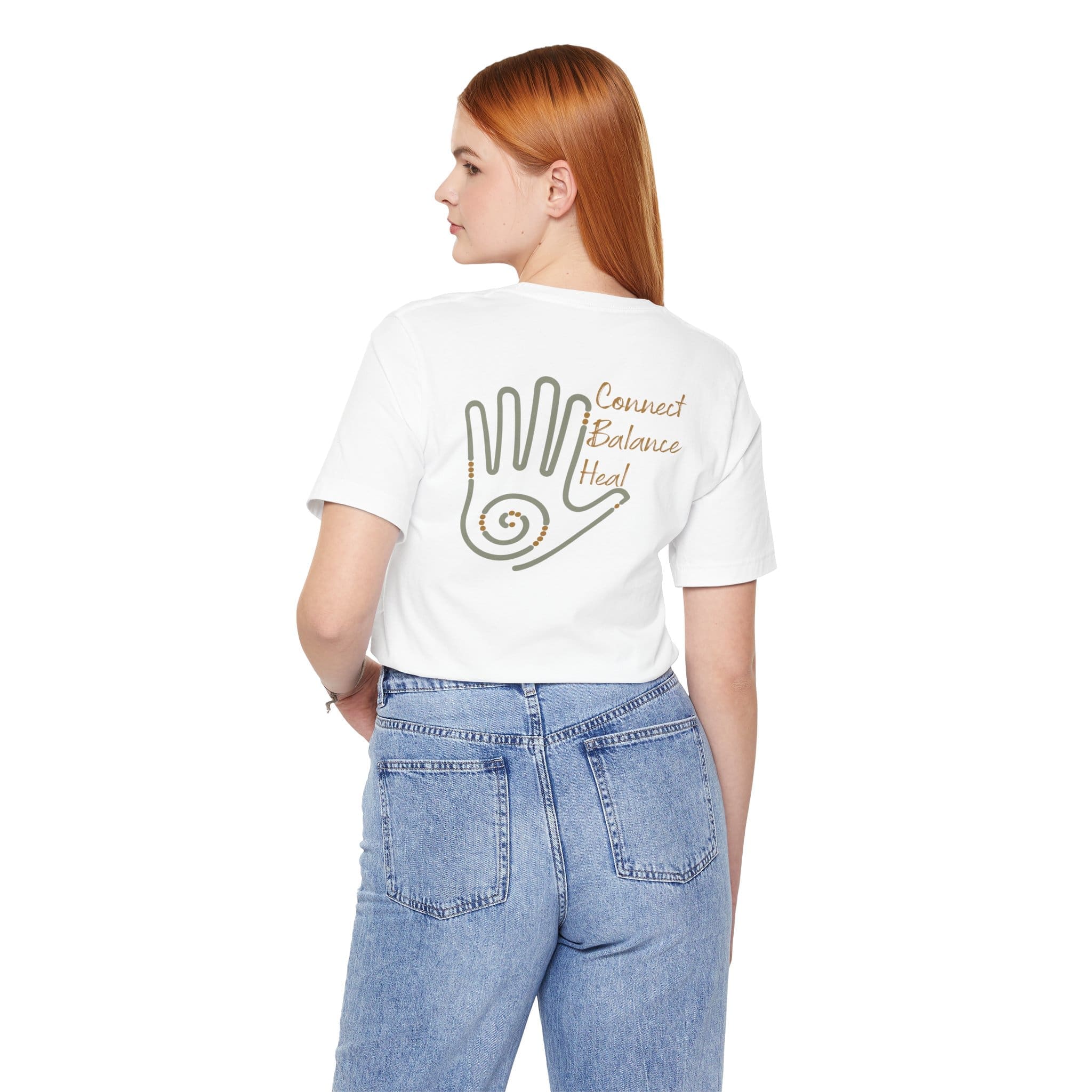 Connect, Balance, Heal - Reiki Hand Lightweight T-Shirt - Image 6