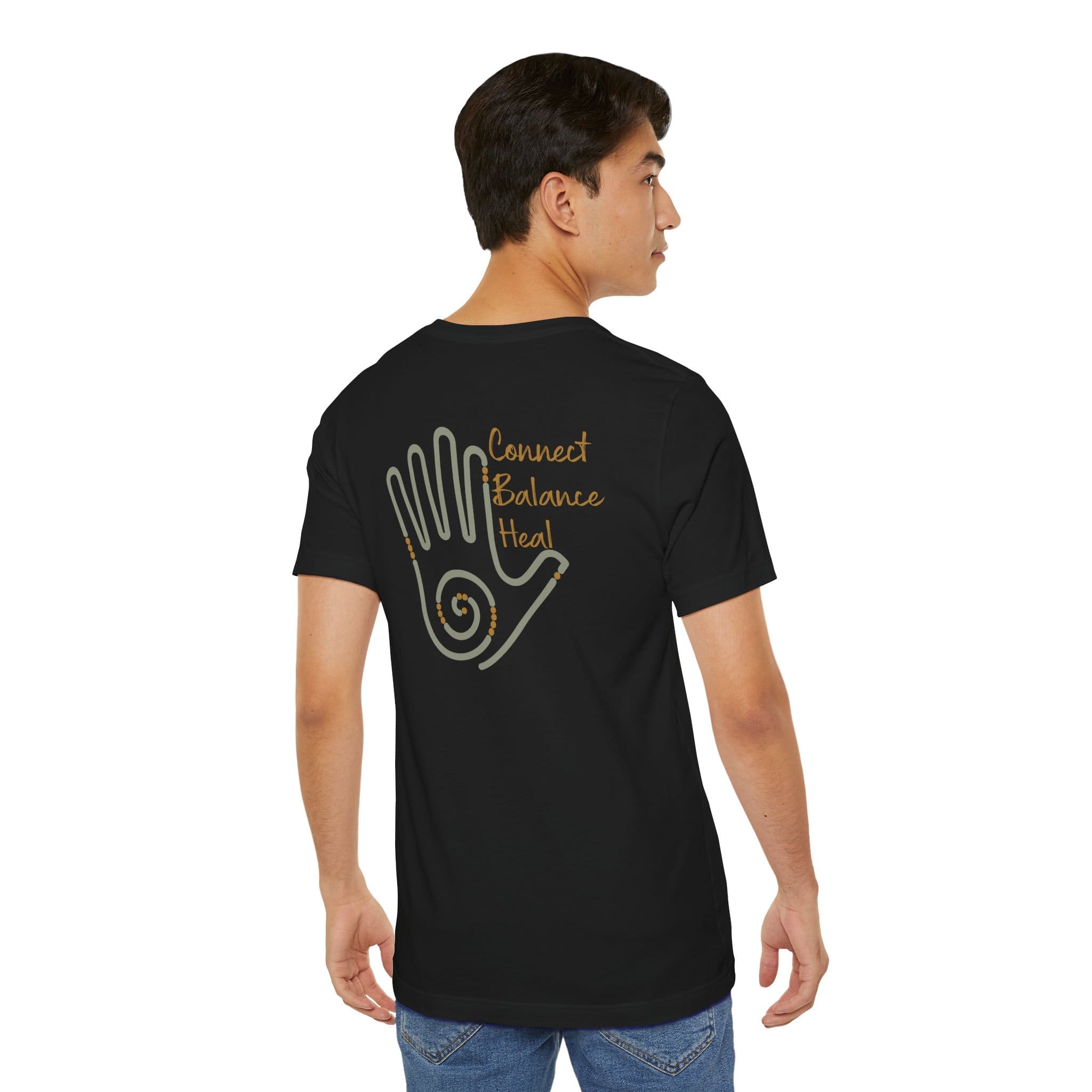 Connect, Balance, Heal - Reiki Hand Lightweight T-Shirt - Image 22