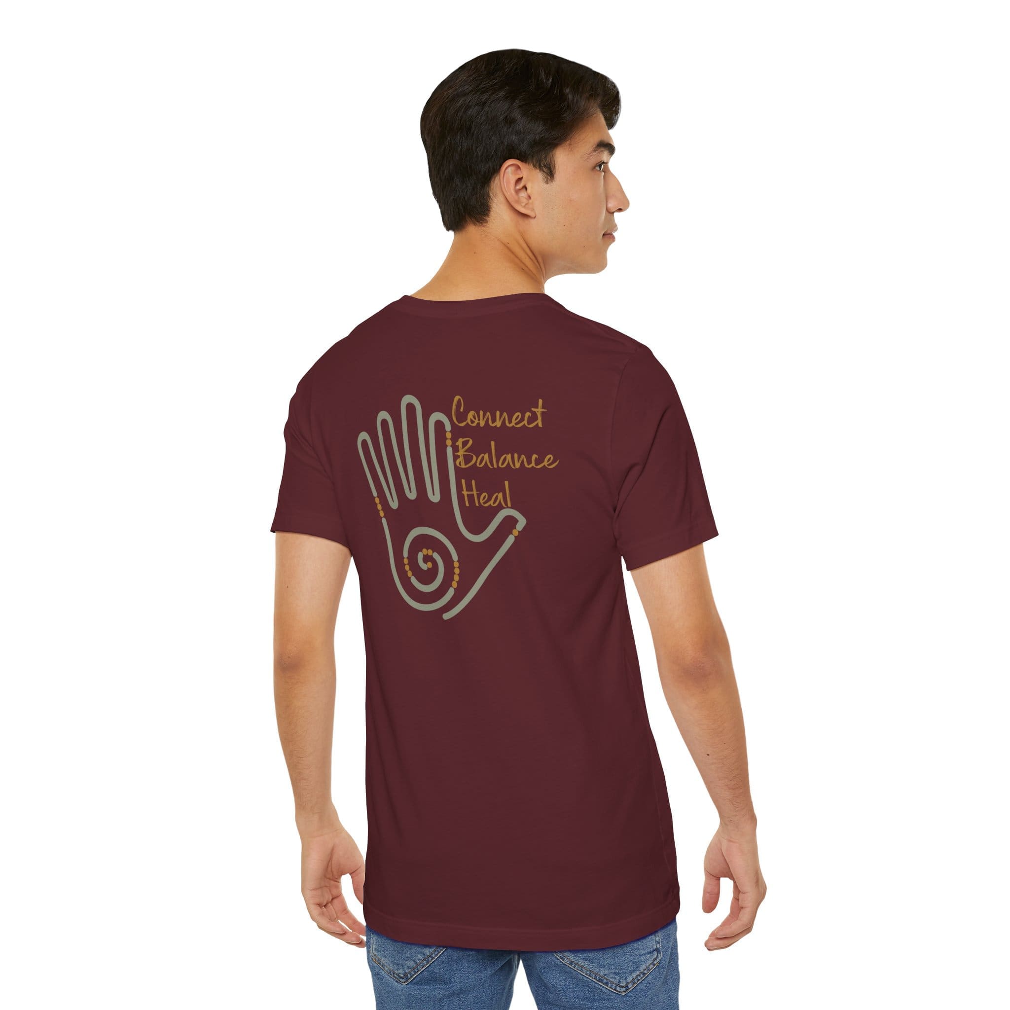Connect, Balance, Heal - Reiki Hand Lightweight T-Shirt - Image 14