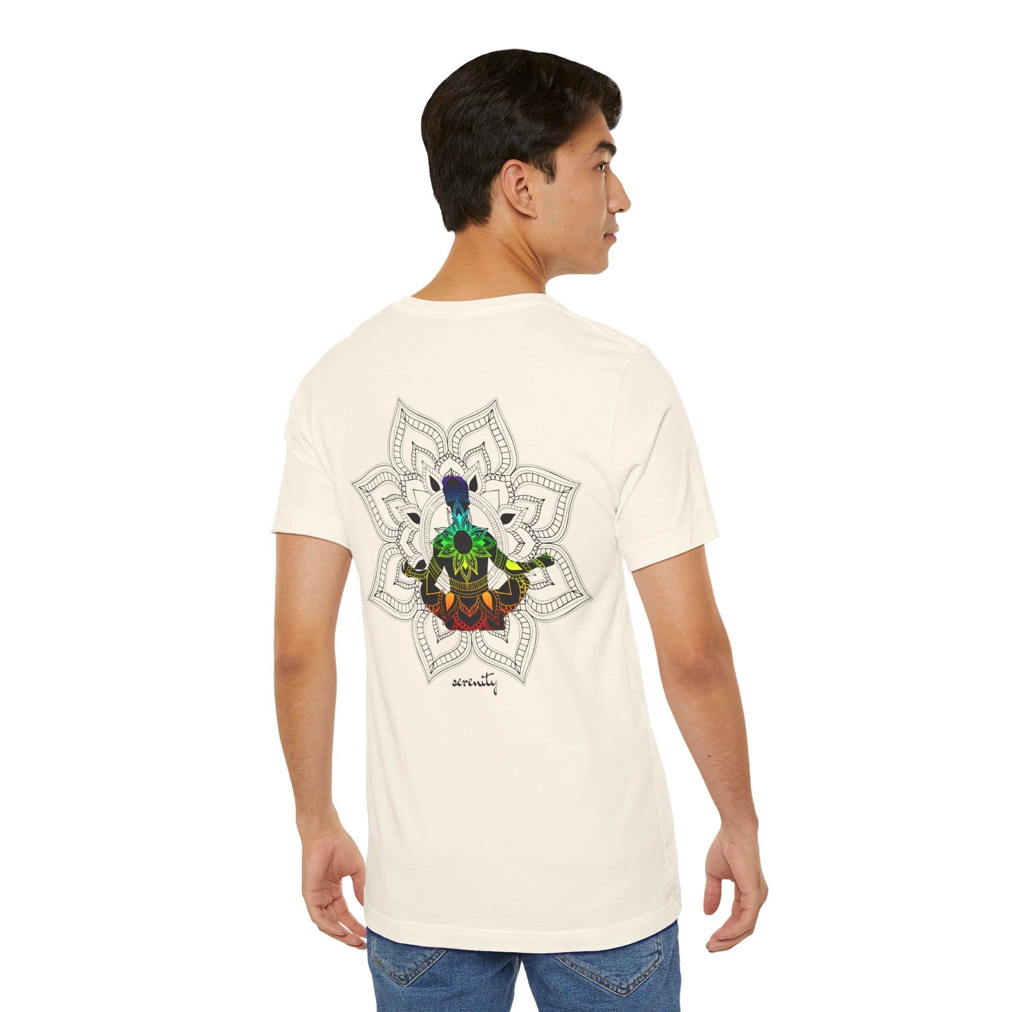 Serenity - Chakra Mandala Lightweight Shirt with Male Silhouette - Image 18