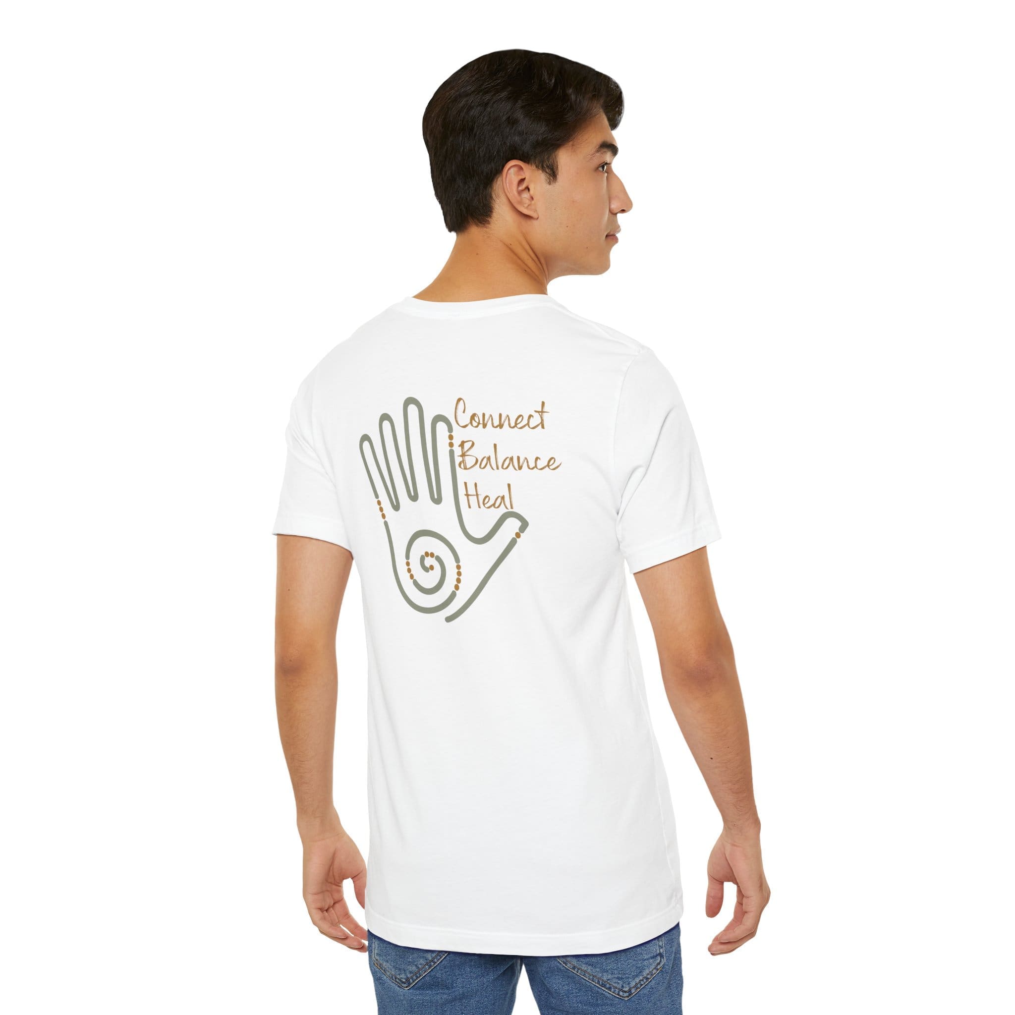 Connect, Balance, Heal - Reiki Hand Lightweight T-Shirt - Image 5