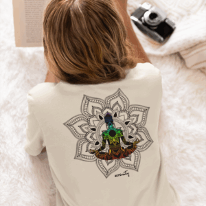 Serenity - Chakra Mandala Lightweight Tee with Female Silhouette