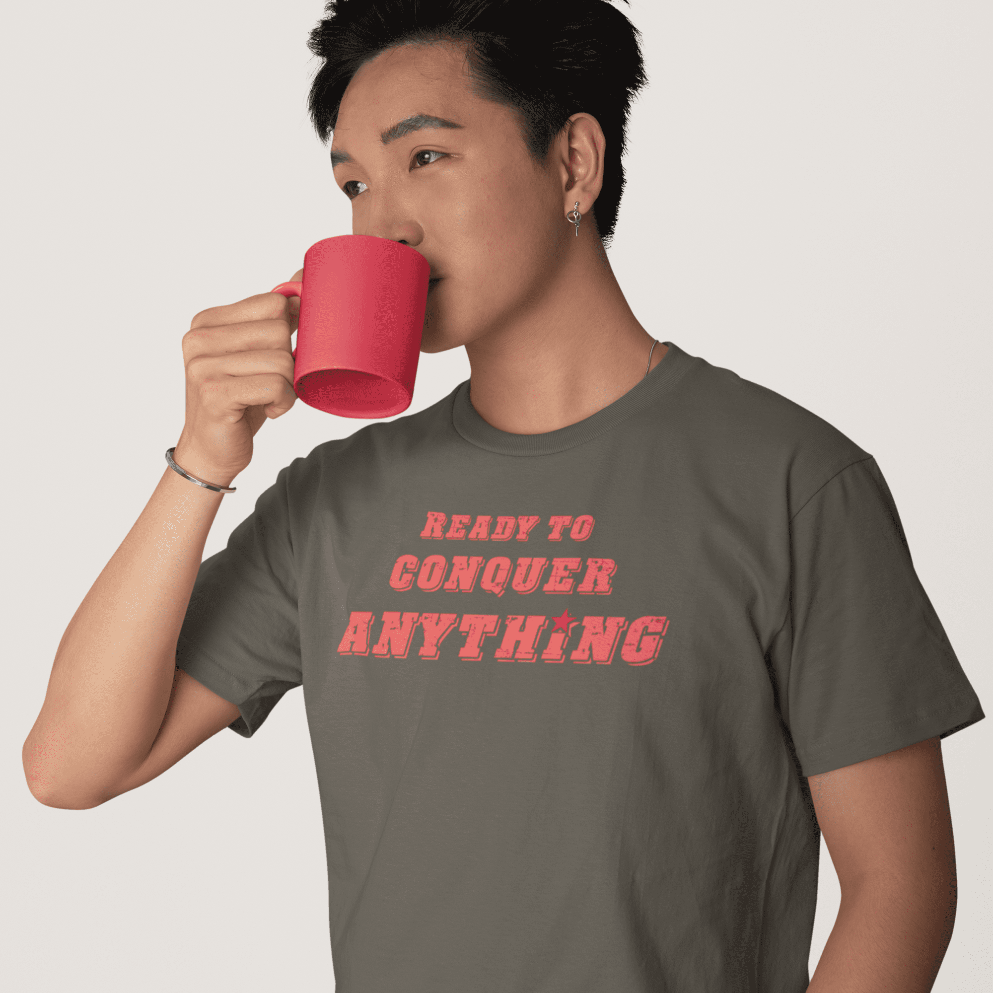 Ready to Conquer Anything Lightweight T-Shirt - Text Only