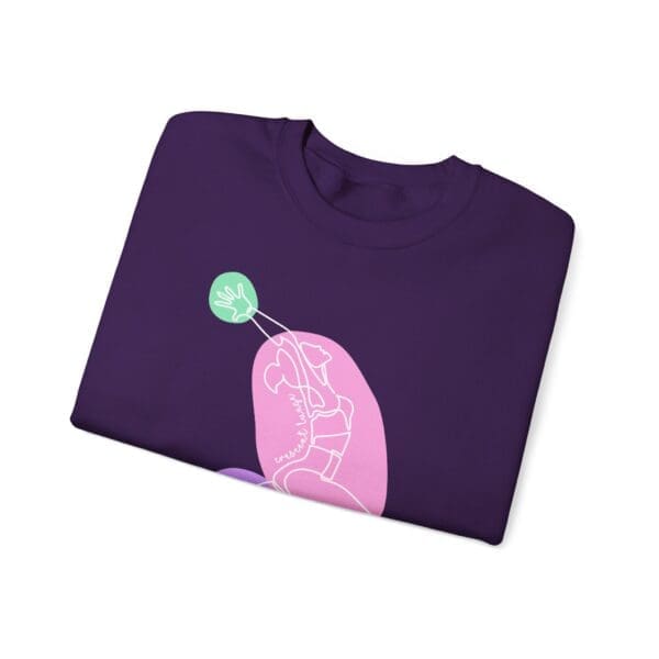 Crescent Lunge Pose Aesthetic Yoga Crewneck Sweatshirt - Image 8
