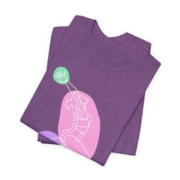 Crescent Lunge Aesthetic Yoga Lightweight T-Shirt - Light Lines - Image 8
