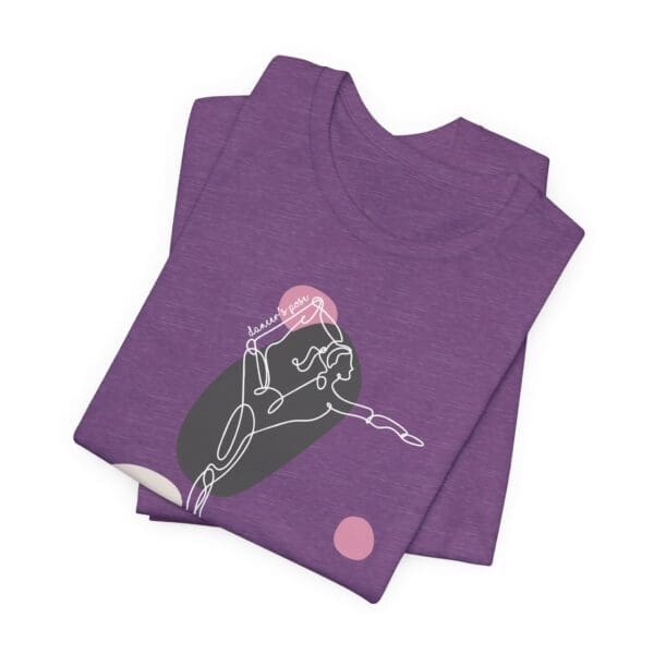 Dancer's Pose Aesthetic Yoga Lightweight T-Shirt - Light Lines - Image 8