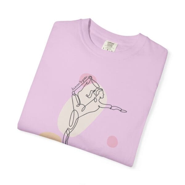 Dancer's Pose Aesthetic Yoga Heavyweight T-Shirt - Dark Lines - Image 12