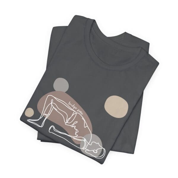Bridge Pose Aesthetic Yoga Lightweight T-Shirt - Light Lines - Image 17