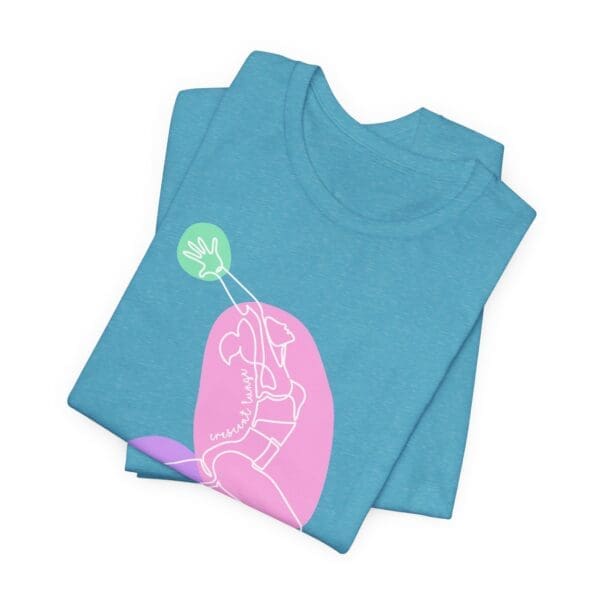 Crescent Lunge Aesthetic Yoga Lightweight T-Shirt - Light Lines - Image 4