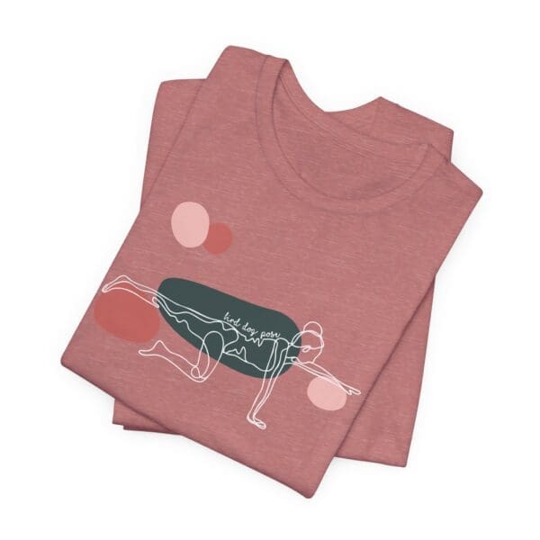 Bird Dog Pose Aesthetic Yoga Lightweight T-Shirt - Light Lines - Image 13
