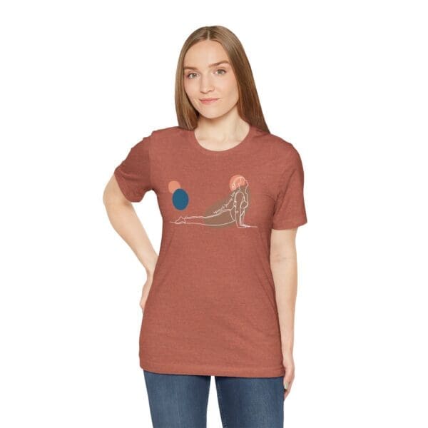 Upward Facing Dog Aesthetic Yoga Lightweight Shirt - Light Lines - Image 6