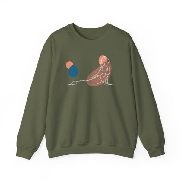 Upward Facing Dog Pose Aesthetic Yoga Crewneck Sweatshirt - Image 20