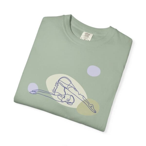 Plow Pose Aesthetic Yoga Heavyweight T-Shirt - Dark Lines - Image 12