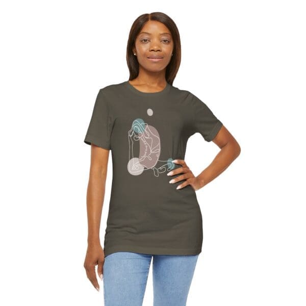 One-Legged King Pigeon Aesthetic Yoga Lightweight Tee-Light Lines - Image 6