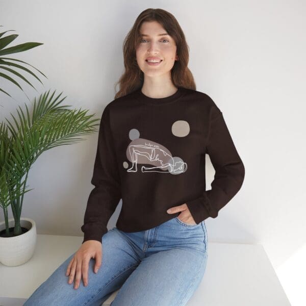 Bridge Pose Aesthetic Yoga Crewneck Sweatshirt - Image 10