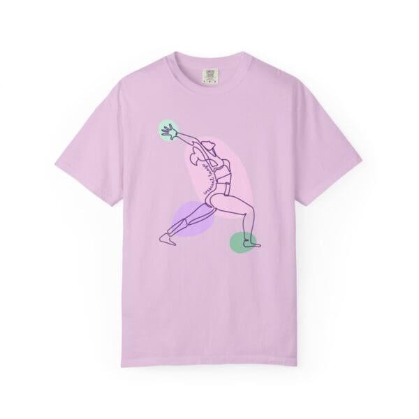 Crescent Lunge Aesthetic Yoga Heavyweight T-Shirt - Dark Lines - Image 11