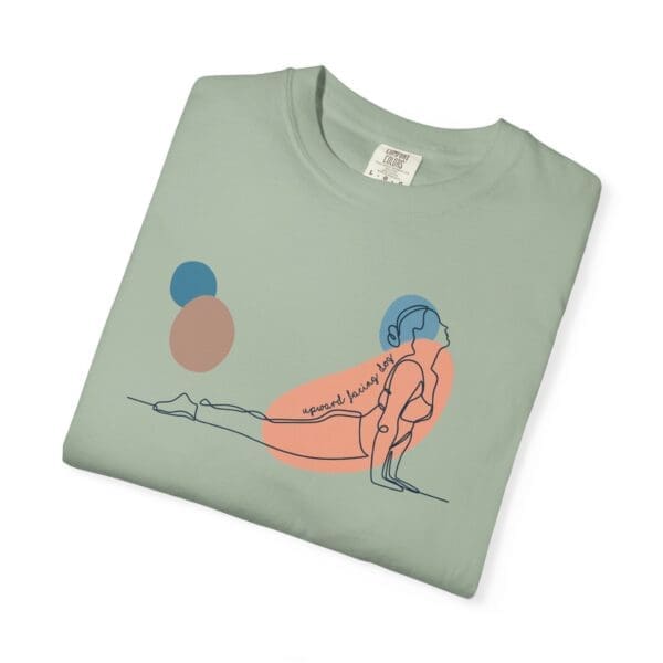 Upward Facing Dog Aesthetic Yoga Heavyweight Shirt - Dark Lines - Image 13