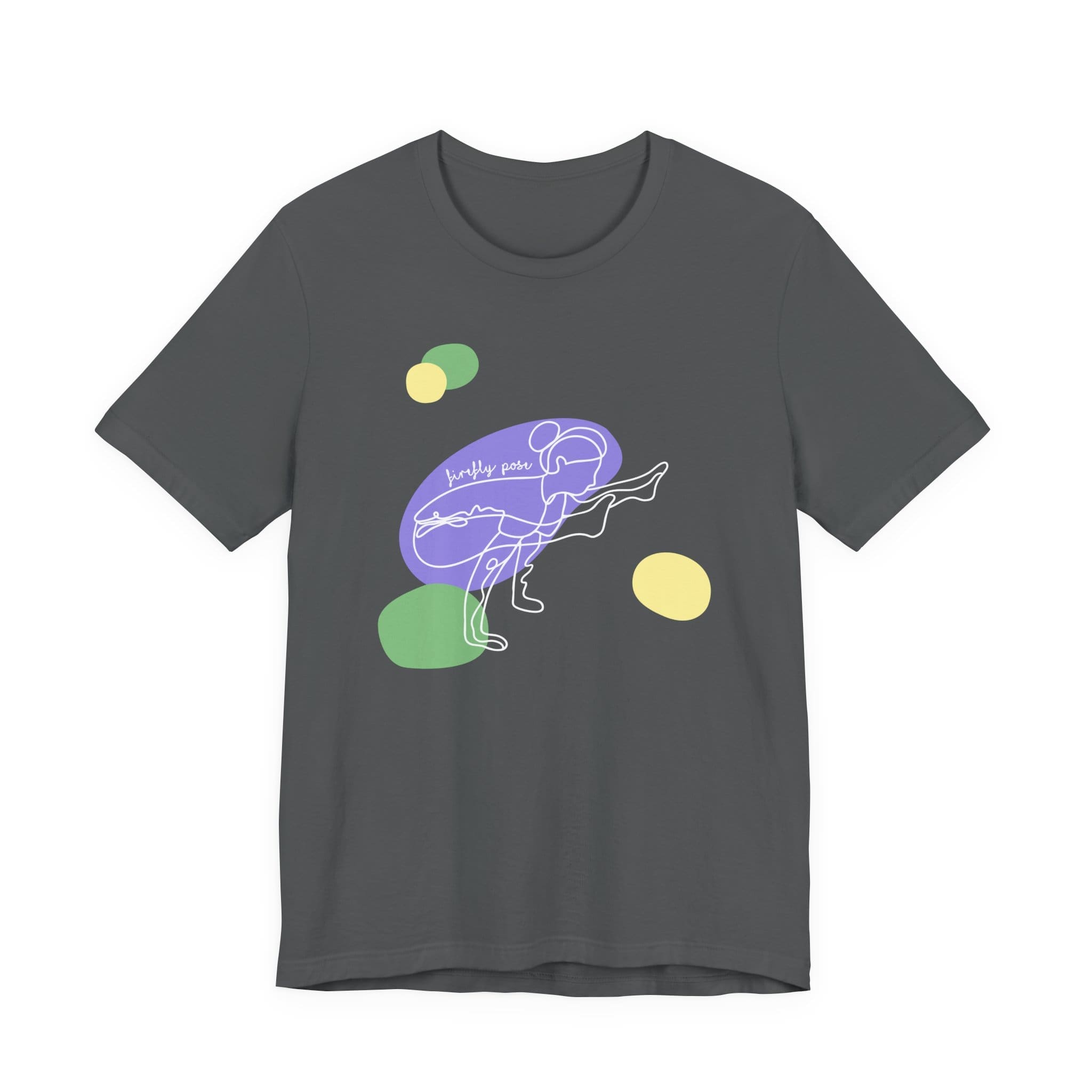 Firefly Pose Aesthetic Yoga Lightweight T-Shirt - Light Lines - Image 3