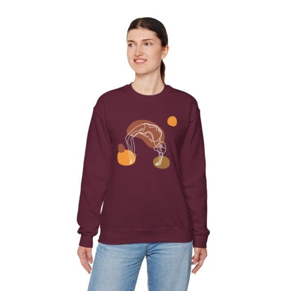 Wheel Pose Aesthetic Yoga Crewneck Sweatshirt - Image 18