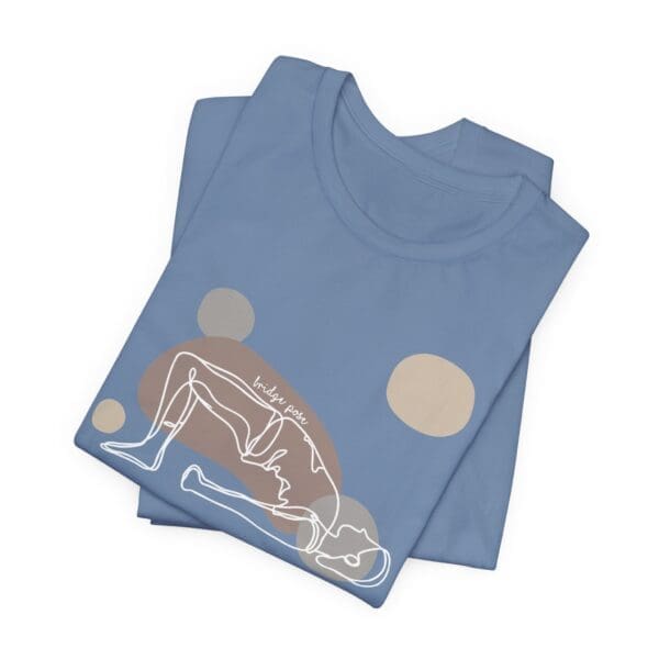 Bridge Pose Aesthetic Yoga Lightweight T-Shirt - Light Lines - Image 21