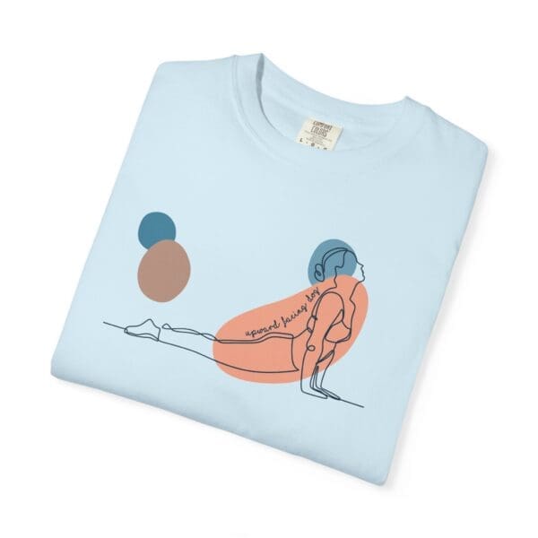 Upward Facing Dog Aesthetic Yoga Heavyweight Shirt - Dark Lines - Image 17