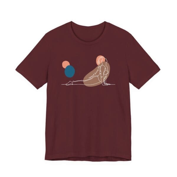Upward Facing Dog Aesthetic Yoga Lightweight Shirt - Light Lines - Image 7