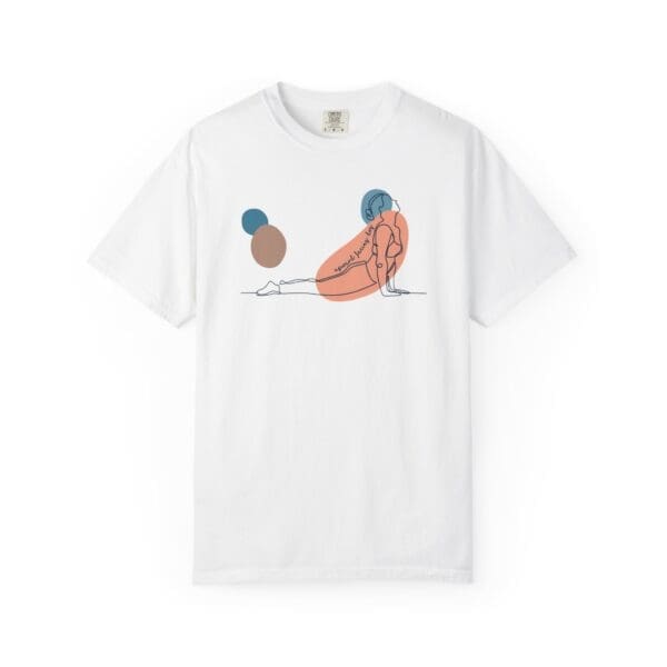 Upward Facing Dog Aesthetic Yoga Heavyweight Shirt - Dark Lines - Image 3