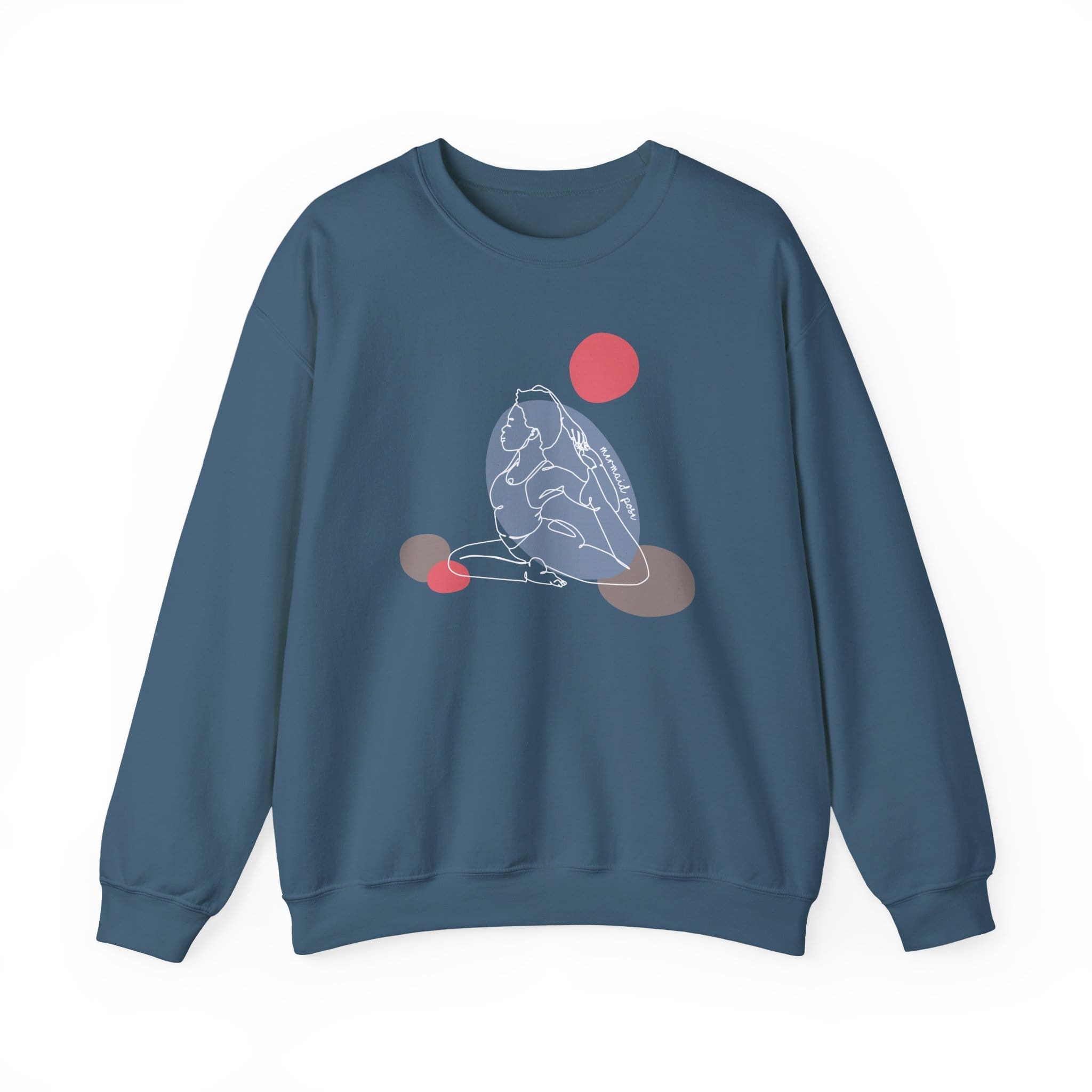 Mermaid Pose Aesthetic Yoga Crewneck Sweatshirt - Image 19