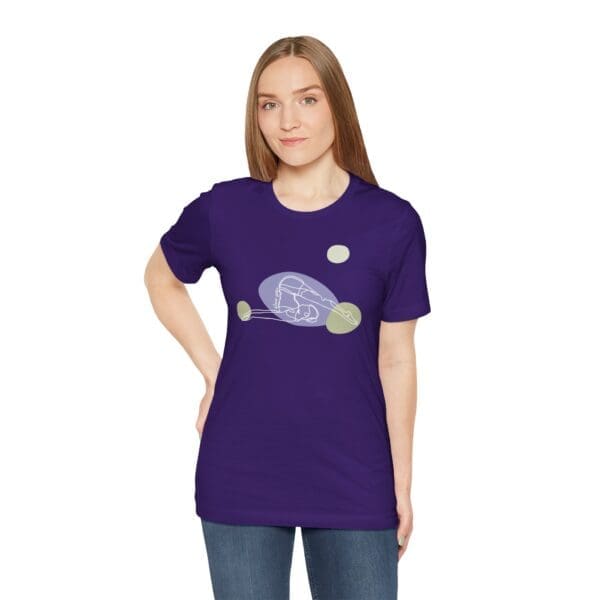 Plow Pose Aesthetic Yoga Lightweight T-Shirt - Light Lines - Image 6