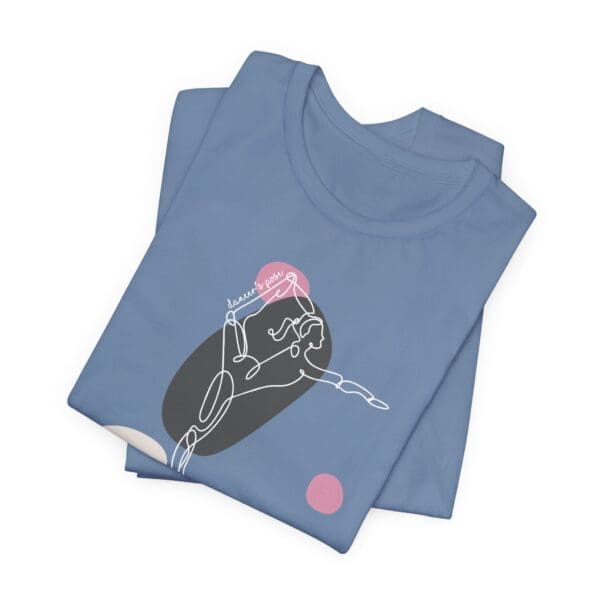 Dancer's Pose Aesthetic Yoga Lightweight T-Shirt - Light Lines - Image 12
