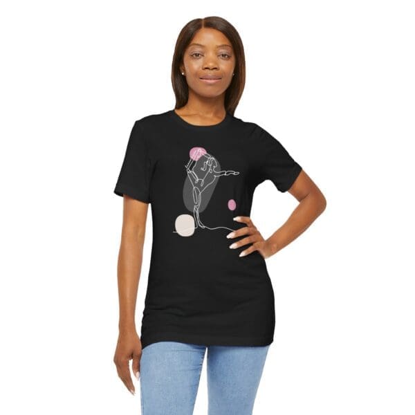 Dancer's Pose Aesthetic Yoga Lightweight T-Shirt - Light Lines - Image 23
