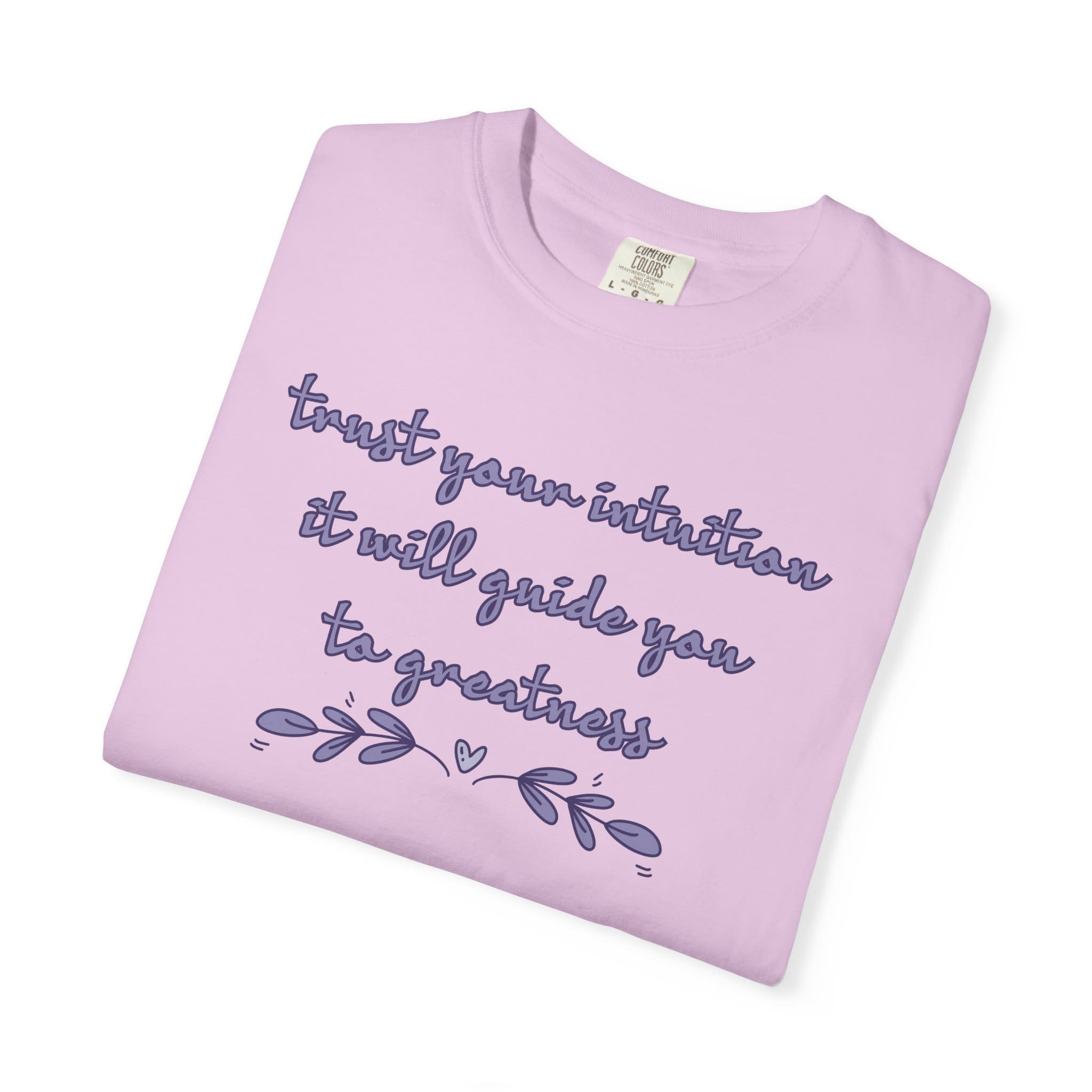 Trust Your Intuition Heavyweight T-Shirt - Floral Text - Image 17