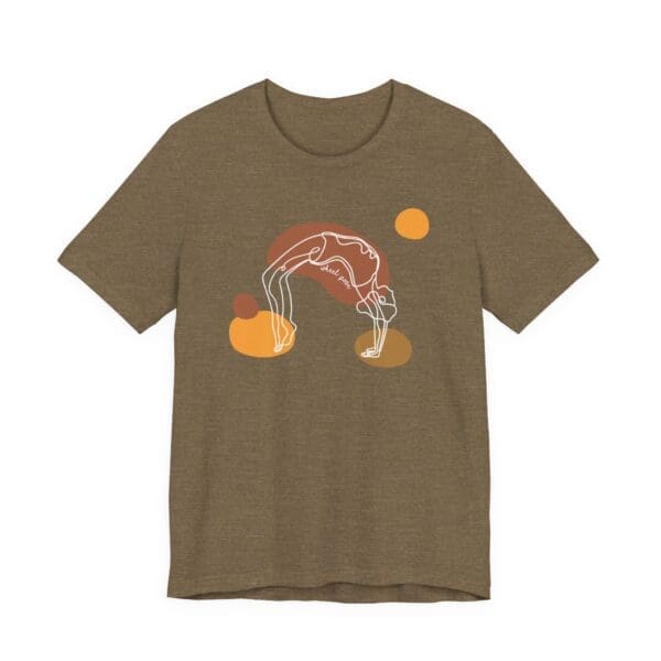 Wheel Pose Aesthetic Yoga Lightweight T-Shirt - Light Lines - Image 20