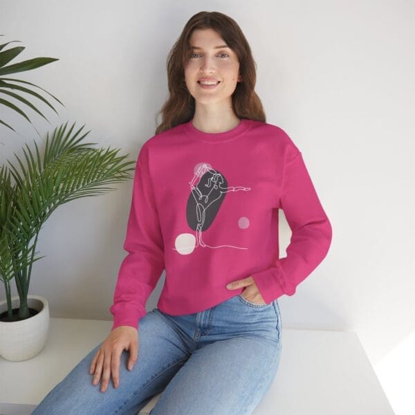 Dancer's Pose Aesthetic Yoga Crewneck Sweatshirt - Image 6