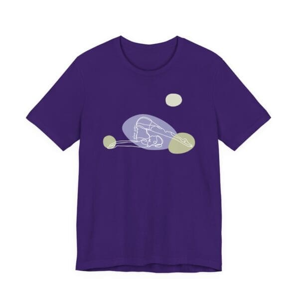 Plow Pose Aesthetic Yoga Lightweight T-Shirt - Light Lines - Image 3