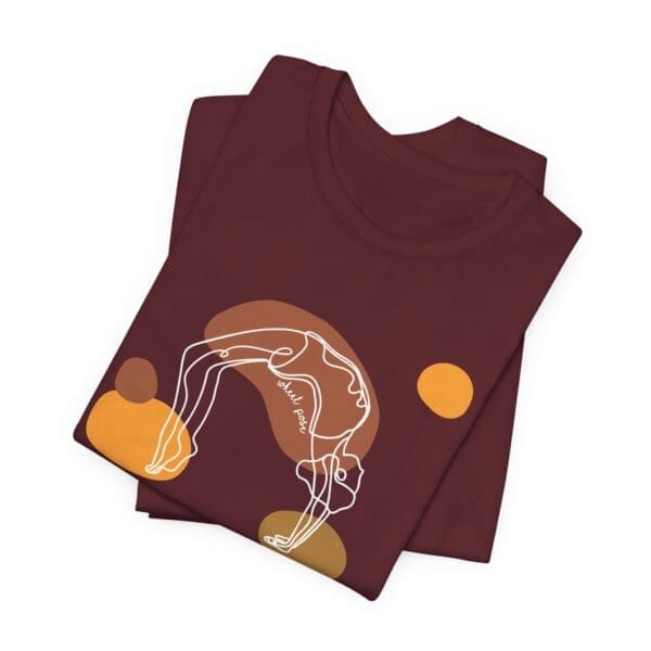 Wheel Pose Aesthetic Yoga Lightweight T-Shirt - Light Lines - Image 4