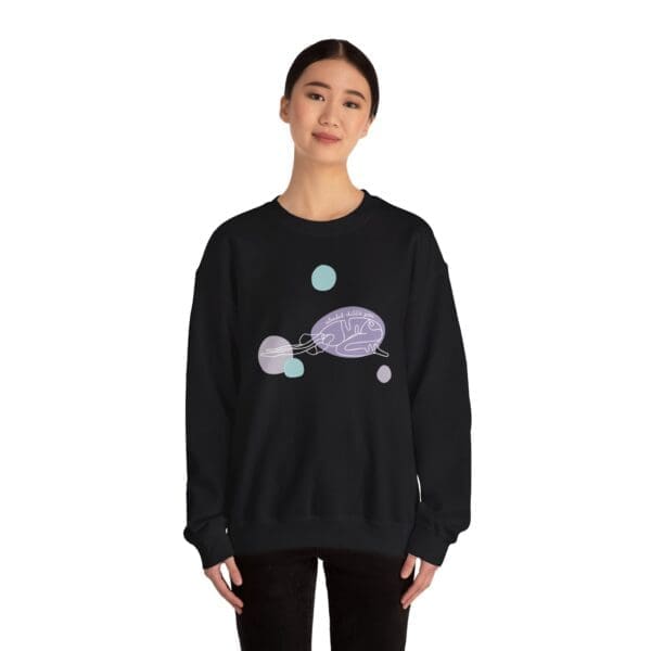 Extended Child's Pose Aesthetic Yoga Crewneck Sweatshirt - Image 6