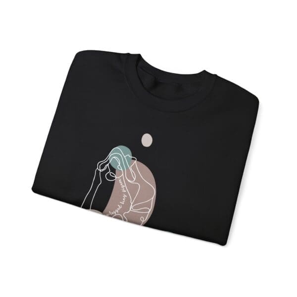 One-Legged King Pigeon Pose Aesthetic Yoga Crewneck Sweatshirt - Image 13