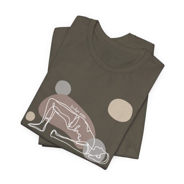 Bridge Pose Aesthetic Yoga Lightweight T-Shirt - Light Lines - Image 4