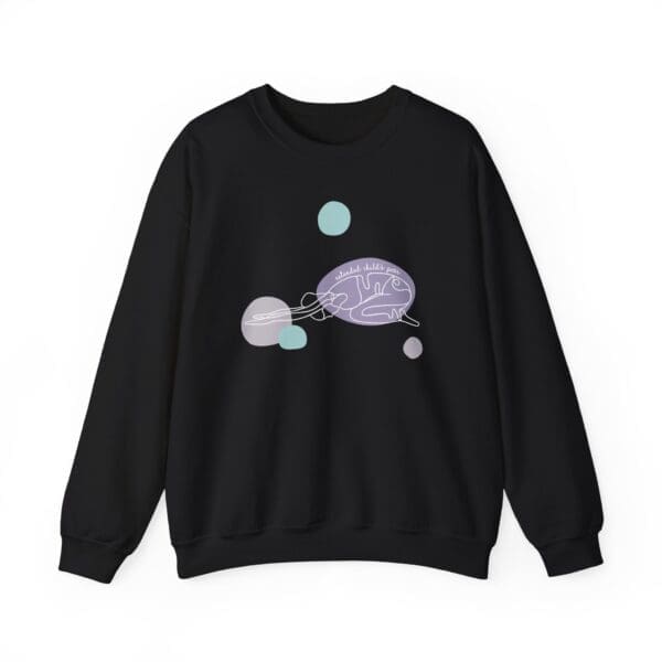 Extended Child's Pose Aesthetic Yoga Crewneck Sweatshirt - Image 3