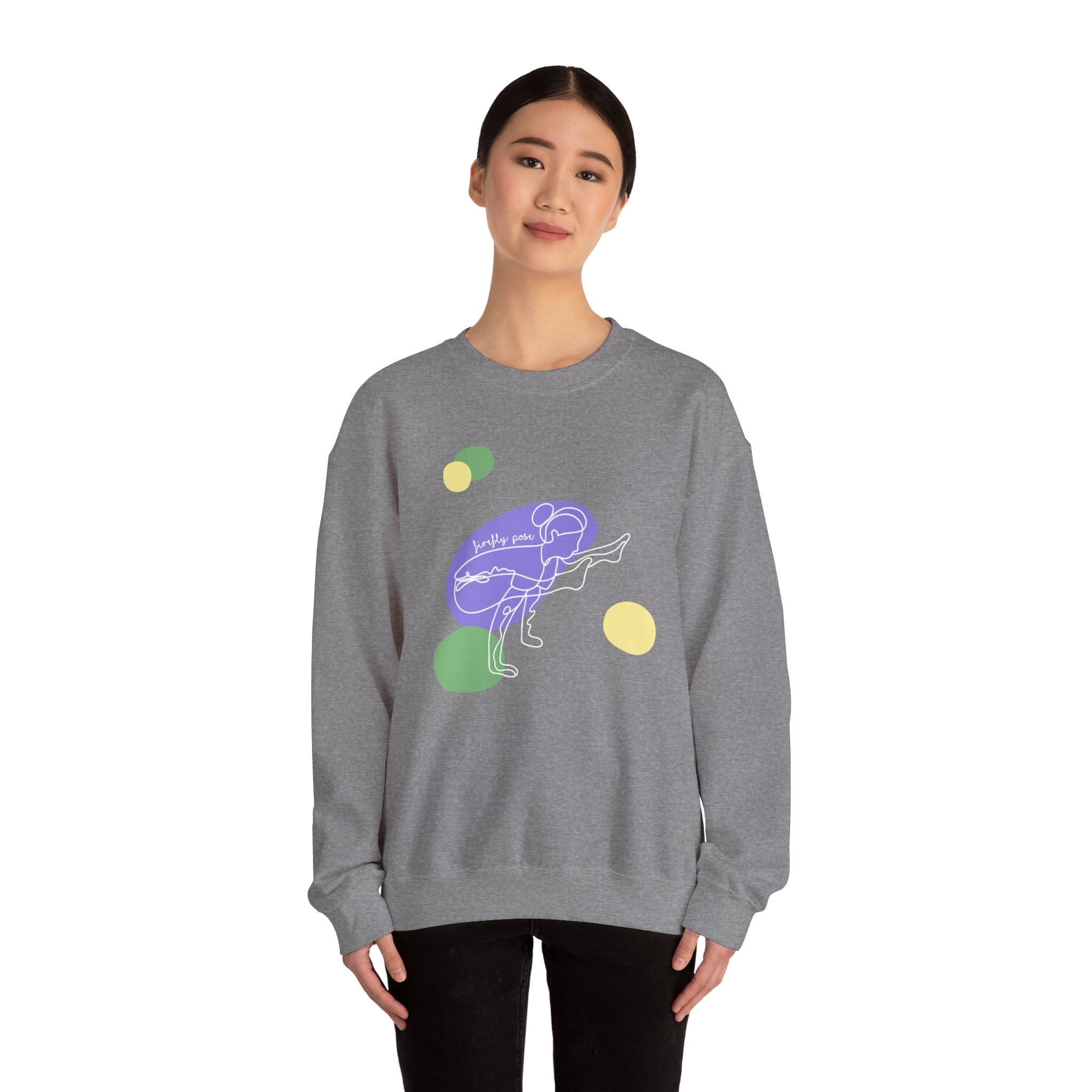 Firefly Pose Aesthetic Yoga Crewneck Sweatshirt - Image 6