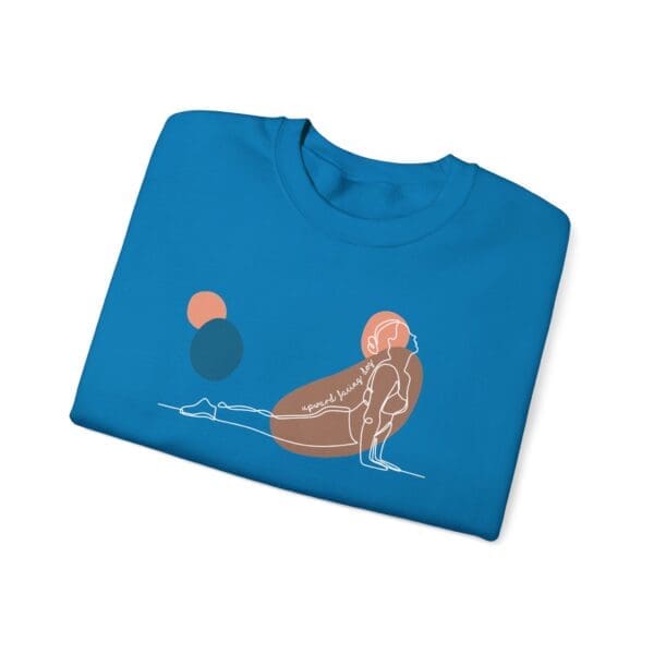 Upward Facing Dog Pose Aesthetic Yoga Crewneck Sweatshirt - Image 4