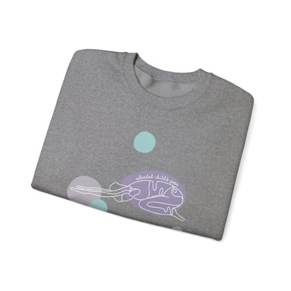 Extended Child's Pose Aesthetic Yoga Crewneck Sweatshirt - Image 13