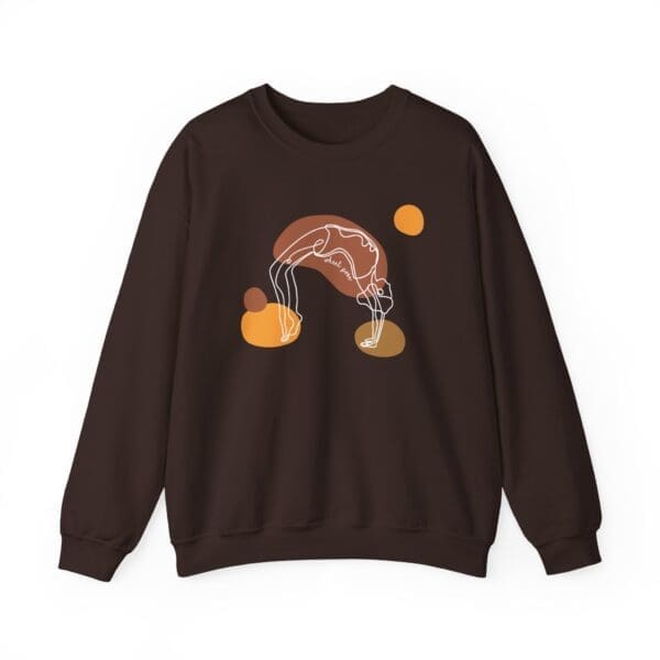Wheel Pose Aesthetic Yoga Crewneck Sweatshirt - Image 7