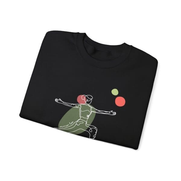Warrior Two Pose Aesthetic Yoga Crewneck Sweatshirt - Image 12