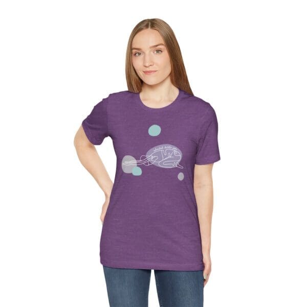 Extended Child's Pose Aesthetic Yoga Lightweight Tee, Light Lines - Image 19