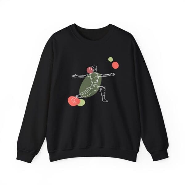 Warrior Two Pose Aesthetic Yoga Crewneck Sweatshirt - Image 11