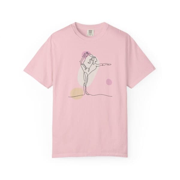 Dancer's Pose Aesthetic Yoga Heavyweight T-Shirt - Dark Lines - Image 7
